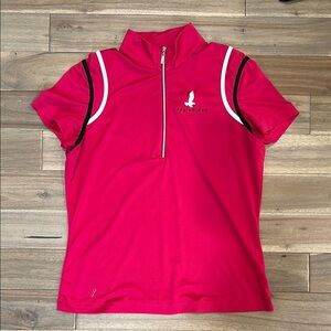 Tail dark pink quarter pink golf shirt polo top